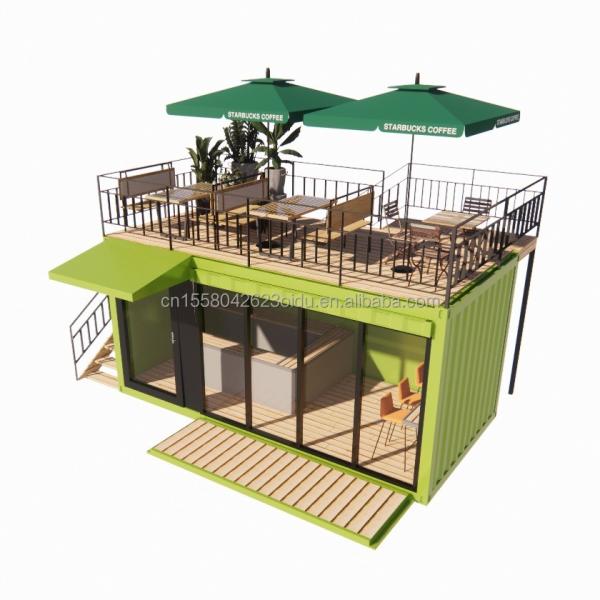 Bathroom 20ft Portable Kiosk Modified Prefab Modular Coffee Shop Shipping