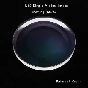 1.67 Single Vision Lens HMC AR Coating Ophthalmic Single Vision Lenses For Block