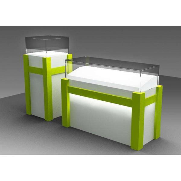 Buy Commercial Custom Glass Display Cases With Locking Bottom Cabinet at wholesale prices