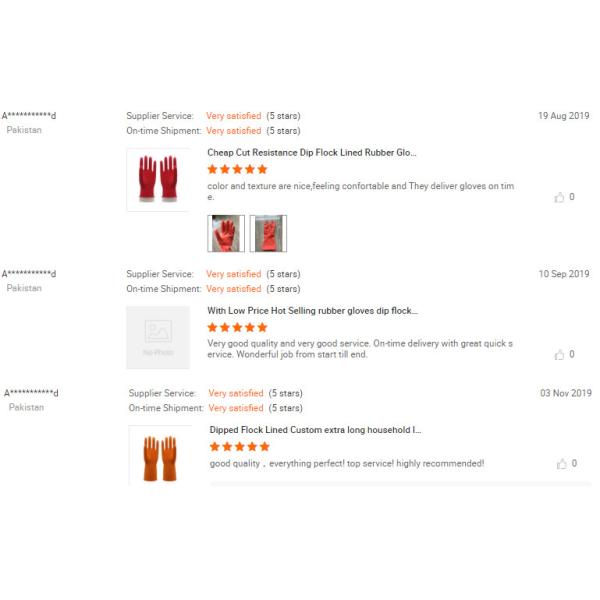 Waterproof Easier Removal Flock Lined Dishwashing Gloves