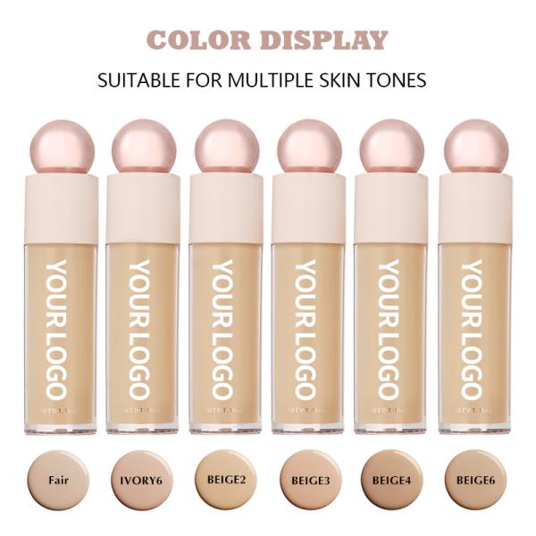 Makeup Custom logo Vegan Liquid Foundation Wholesale Full Coverage Matte Waterproof Foundation