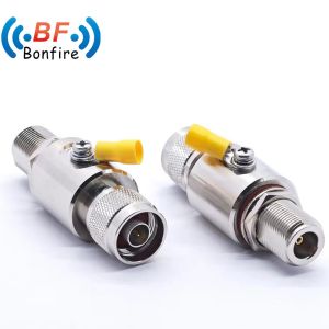 Dual N-M to N-F Bulkhead Coaxial RF Connector for Surge Protection at DC-6000MHz