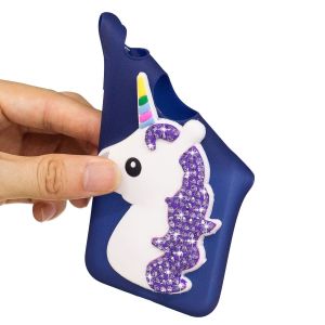 3D Cartoon Animal RhinestoneSilicone Soft Bling Glitter shockproof tpu phone