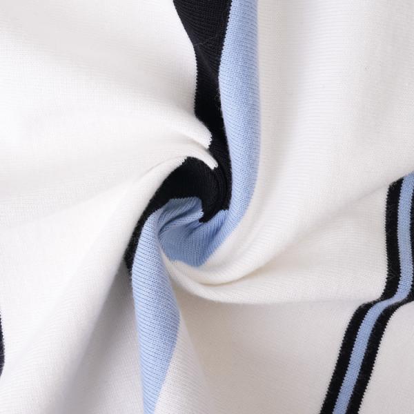 Skin Friendly Comfortable Breathable Good Texture Yarn Dyed Striped Cotton Fabric For T-Shirt