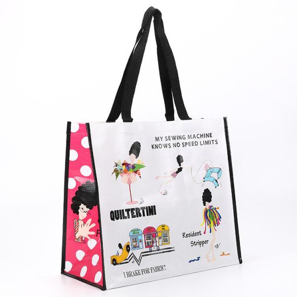Custom LOGO Printed Laminated Tote PP Woven Bag