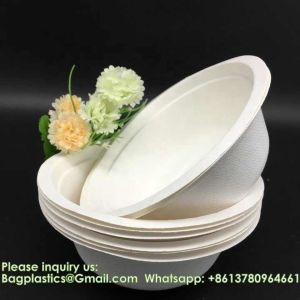 Customized Food Grade Biodegradable Disposable 1000ml 90mm Tall Sugarcane