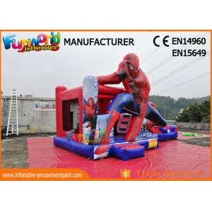 PVC Tarpaulin Commercial Bouncy Castles Spiderman Inflatable Bouncer Slide