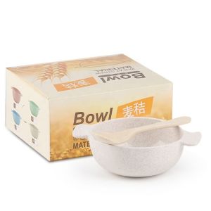 Biodegradable Tableware Unbreakable Cereal Microwave Safe Wheat Straw Anti