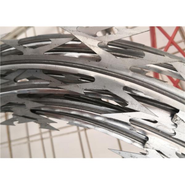 500mm Coil Diameter Galvanized Concertina Barbed Wire