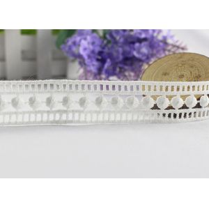 Beige Cotton Guipure Embroidery Water Soluble Polyester Lace Trimming for Doll