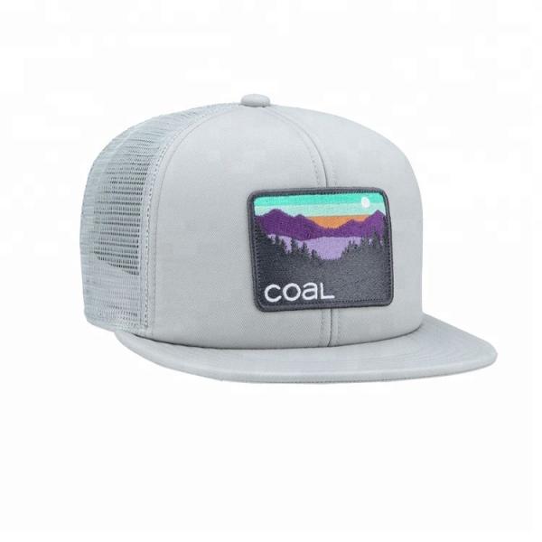Buy Custom Embroidered Flat Bill Snapback Hats , Nylon Mesh  Snapback Hats at wholesale prices