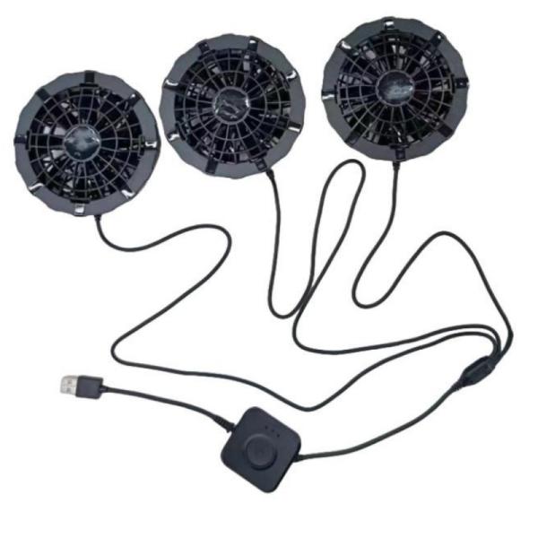 Buy One cable connect 3fans Cooling Fan 5V Air Conditioning Cooler at wholesale prices