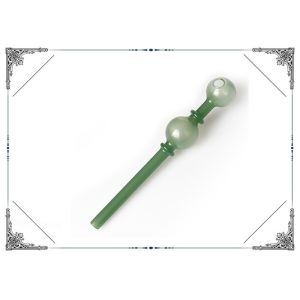 China Darken Green Glass oil burner Smoking Water Bong Accessories 14CM Height on sale