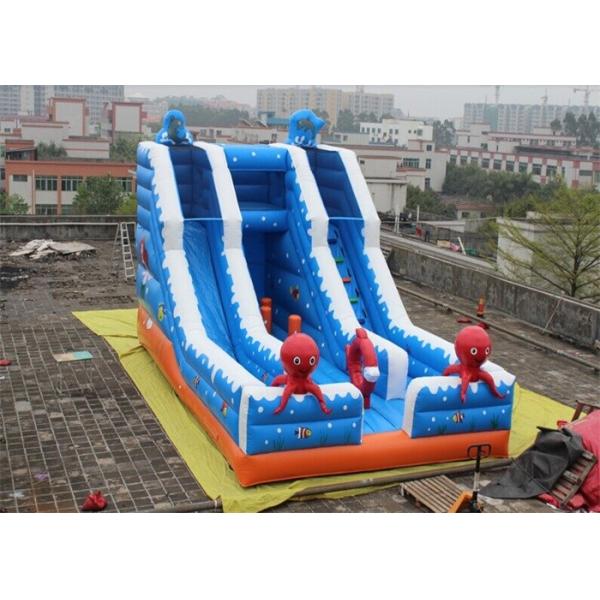 Double Slide Way Commercial Inflatable Slide, Giant Inflatable Mega Slide For Adults