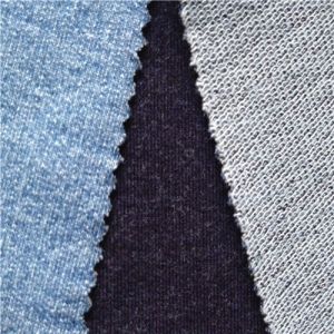 Quality indigo knit denim like fabric for sale