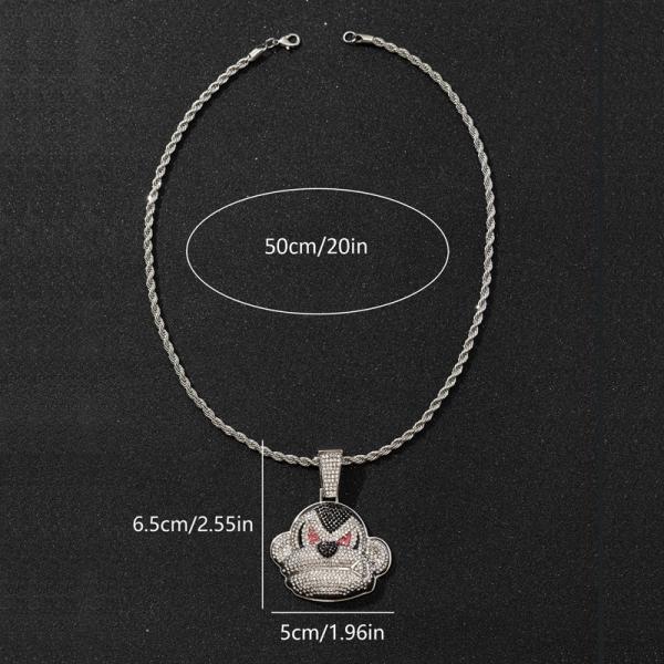 Fashion Hip Hop Cute Monkey Pendant Necklace Hiphop 4mm Twist Rope Chain Necklaces For Women Men Jewelry Party Gifts
