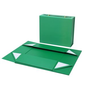 China Magnetic Leather Foldable Gift Box Set One Piece Collapsible Packaging Vibrant Color Collection Custom Logo Panel on sale