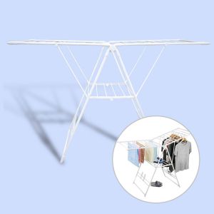 China Indoor And Outdoor Foldable Clothes Drying Rack With Steel Alloy Body on sale