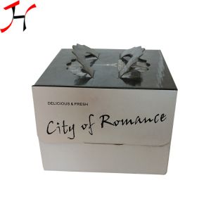 Recycled Cartoon Small Cardboard Cake Boxes Easy Carrying With Handle