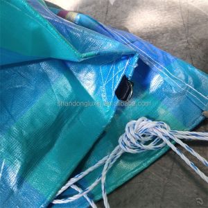 Waterproof Dustproof Stripe Grid PE Tarpaulin for Item Covering and Sunlight
