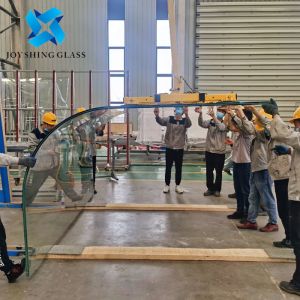 Customized 17.52mm Ultra Clear Curved Tempered Laminated Glass