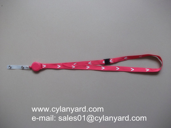 Buy Retractable badge reel neck ribbon, plastic pull reel lanyards, at wholesale prices