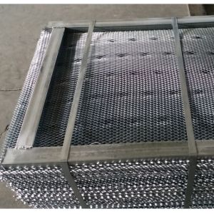 Expanded rib slats for construction are used for floors, platforms, walkways and