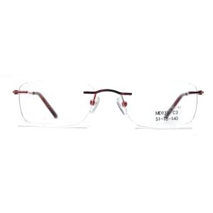 Quality MD133 Square Metallic Optical Frames Unisex Classic Design for sale