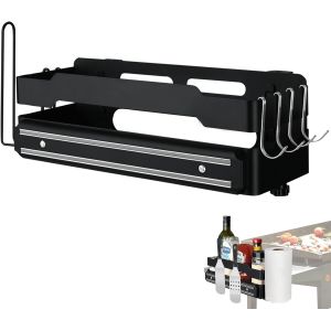 Griddle Caddy with Magnetic Tool Holder BBQ Accessories Storage Box with Paper