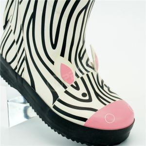 Child 34EU 3d Zebra Printed Rain Boots Slip Resistant