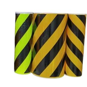 Traffic Printed BOPP Tape Roll Black and Yellow Warning Tape
