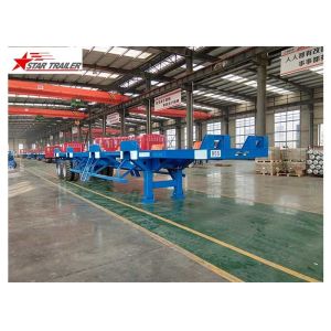 65T 40 Ft Semi Trailer Folding Hydraulic Type For Transporting Heavy Duty