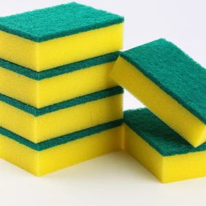 Quality Sponge Rectangle Shape Kitchen Bowl Dish Cleaning Pad Sponge Scrubs for sale
