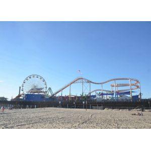Customized Roller Coaster Thrill Rides , Steel Frame Kiddie Loop Roller Coaster