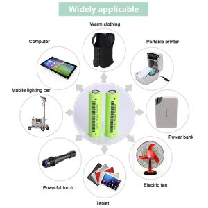 18650CA 18500 Rechargeable Li Ion Battery 2250mah 3.6v Customized