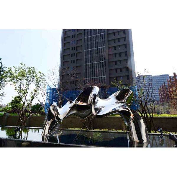 Polished Mirror Stainless Steel Outdoor Sculpture For Public Decoration