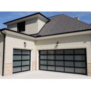 Quality Industrial Aluminum Sectional Door With Glass Frame Electric Automatic for sale