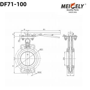 High Quality Butterfly Valve DF71-100 D72 For Water Tank Truck