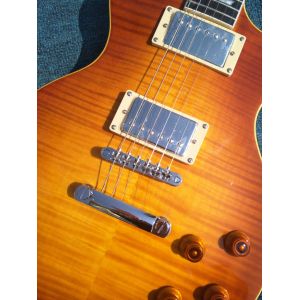 Tiger flame 1959 R9 LP standard electric guitar piece by piece neck body, Tune-o