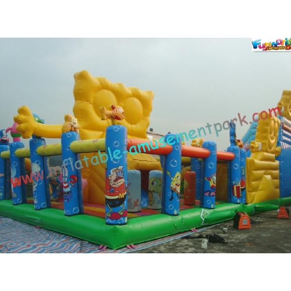 Spongebob Giant Inflatable Amusement Park , Inflatable Big Funcity Games