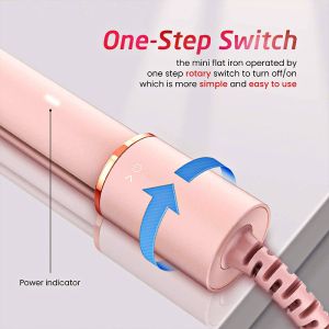 Travel Size Portable Hair Straightener Small Flat Irons Curling For Short Hair 1