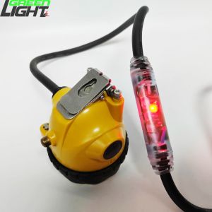 25000Lux 10.4Ah Flashing Mining Cap Lamp 348lum Adjustable Headclip With Rear