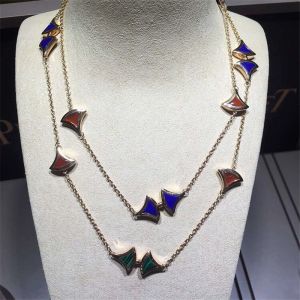 Luxury jewelry factory high-quality low price B Long Necklace 18k gold white