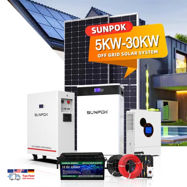 Buy 5KW 10KW Solar Panel Complete System Solar Power System Full Set Hybrid Solar Energy Storage Solar Panel System for Home at wholesale prices