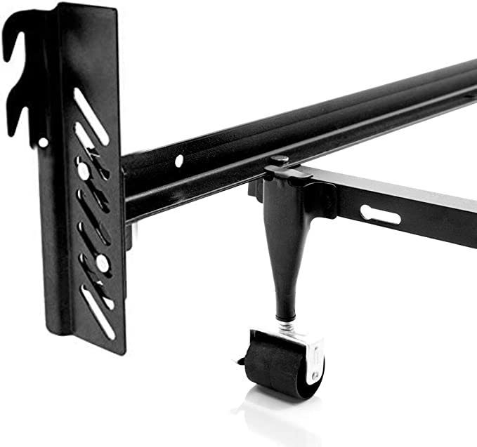 Quality 711 Bolt-On to Hook-On Bed Frame Conversion Brackets, Bed Frame Hooks, Universal Headboard Brackets, Widened Hole Slot, Height Adjustable, Black for sale