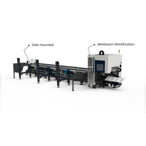 QH-GZ Zero-tailing Laser Tube Cutting Machine Weldseam Identification Side-mounted Lathe