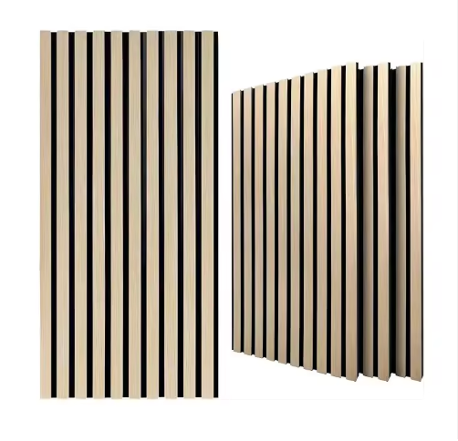 wooden slat acoustic wall panels mdf acoustic wall panels soundproof black wall