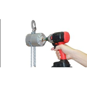 JTVX-Pro Electric Chain Hoist Manual Operation in Tight Spaces with Hand Crank