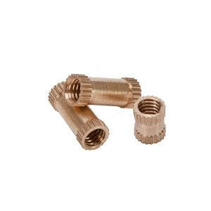 Metric Measurement System Stainless Steel Knurled Nuts with Hot Melt Brass