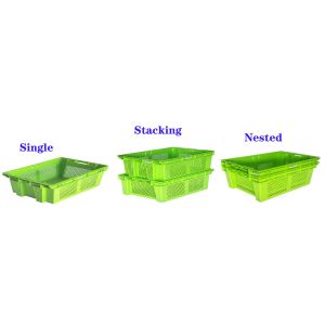 Nestable Plastic Crate Stackable Eco-Friendly, Durable Customizable, Space